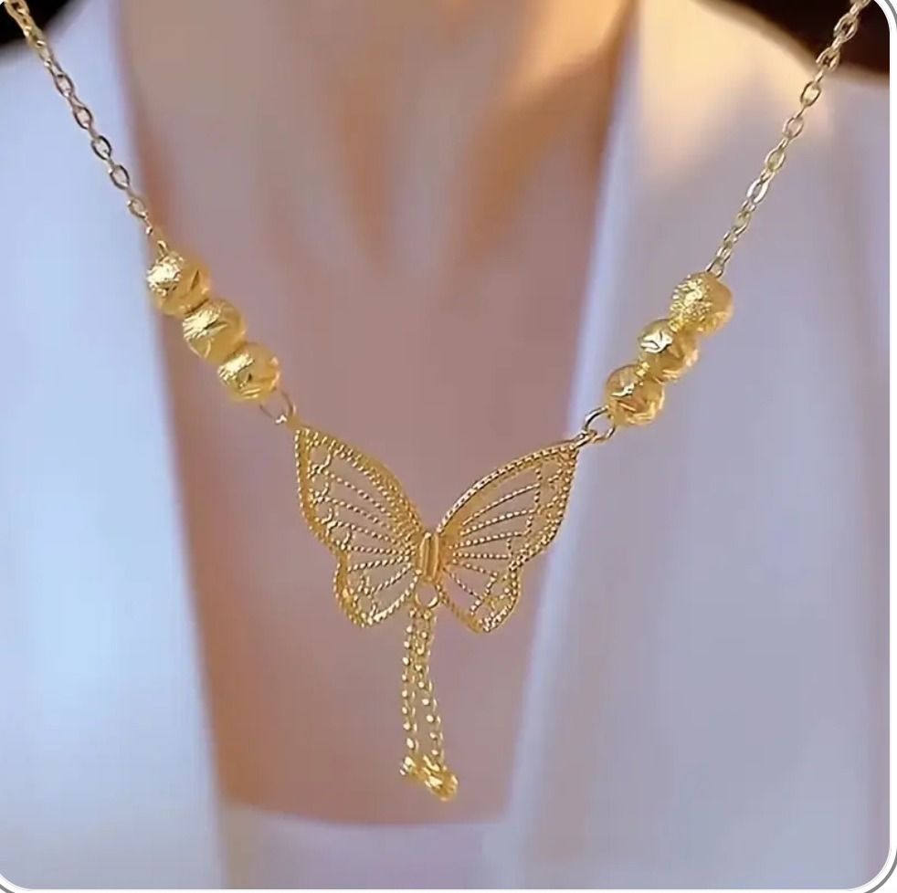 Gold Plated Butterfly Necklace for Women – Elegant & Stylish Jewelry