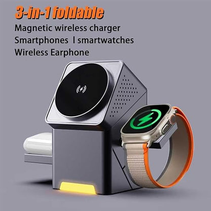 New Generation 3-in-1 Magnetic Pop-Up Wireless Charger – Fast & Versatile