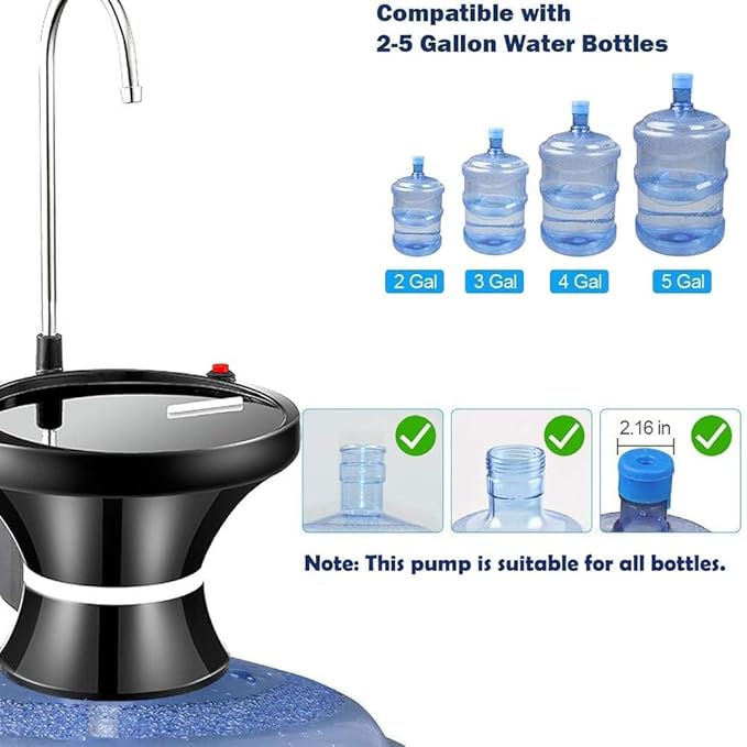 Automatic Electric Water Bottle Pump – USB Rechargeable Drinking Dispenser