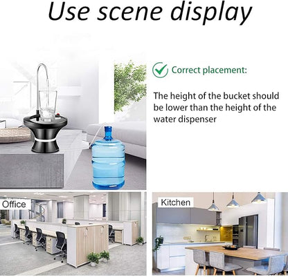 Automatic Electric Water Bottle Pump – USB Rechargeable Drinking Dispenser