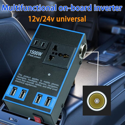 1500W Car Power Inverter – High-Power Vehicle Adapter