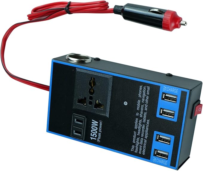 1500W Car Power Inverter – High-Power Vehicle Adapter