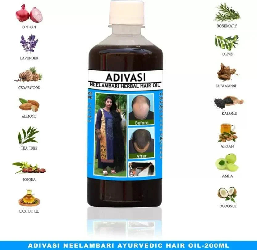 Adivasi Herbal Hair Oil 200ML 100% Original