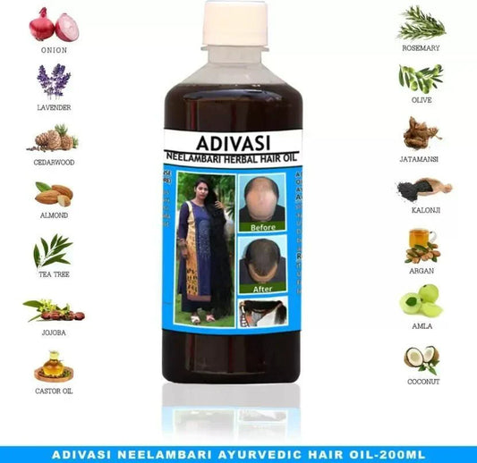 Adivasi Herbal Hair Oil 200ML 100% Original