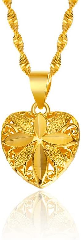 Gold Heart Necklace for Women | Elegant Pendant Jewelry