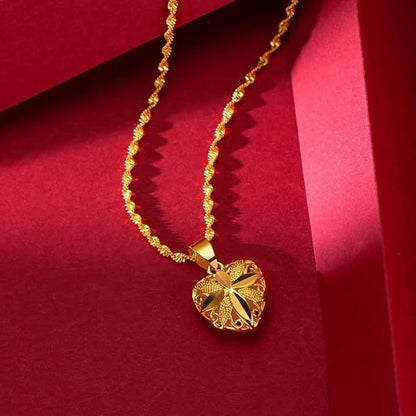 Gold Heart Necklace for Women | Elegant Pendant Jewelry
