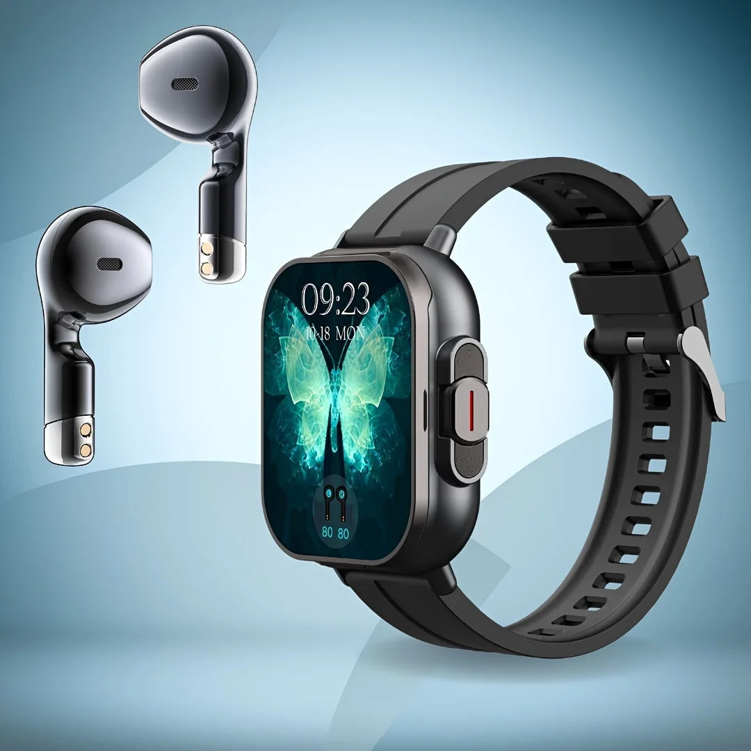 Smartwatch with Wireless Earbuds – 2-in-1 Bluetooth Calling Fitness Watch | TIND UAE