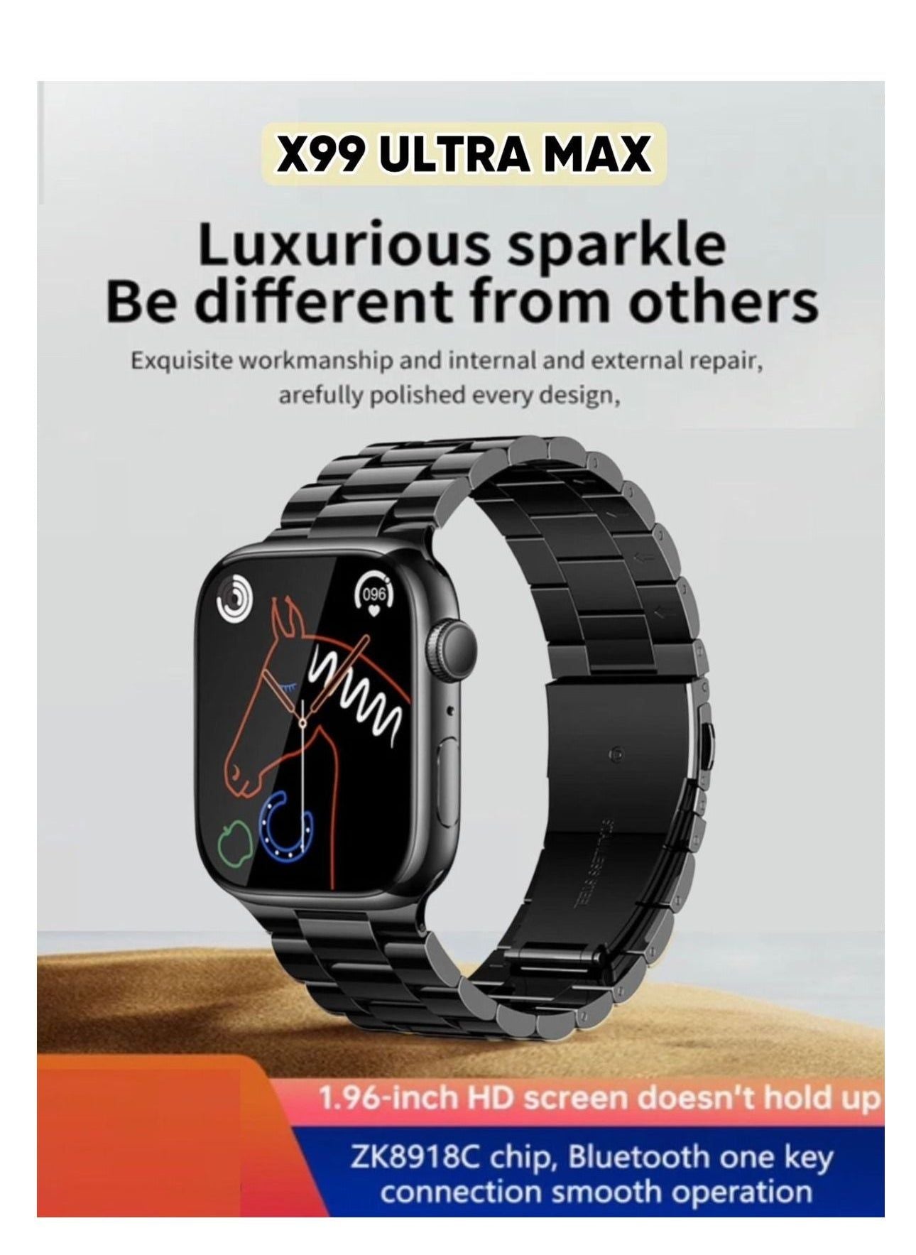 X99 Ultra Max Smartwatch – Premium AMOLED Bluetooth Fitness Watch for Men | TIND UAE